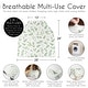 preview thumbnail 6 of 4, Sweet Jojo Designs Floral Leaf Boy Girl 5 in 1 Baby Car Seat Nursing Cover Green White Boho Bohemian Watercolor Flower Woodland