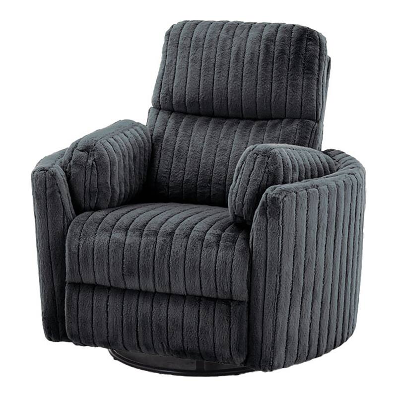 DH BASIC Modern Chenille Power Swivel Glider Recliner by Denhour