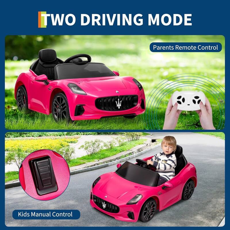 12V Battery Powered Motorized Licensed Maserati Gran Cabrio, Ride On Car Toy