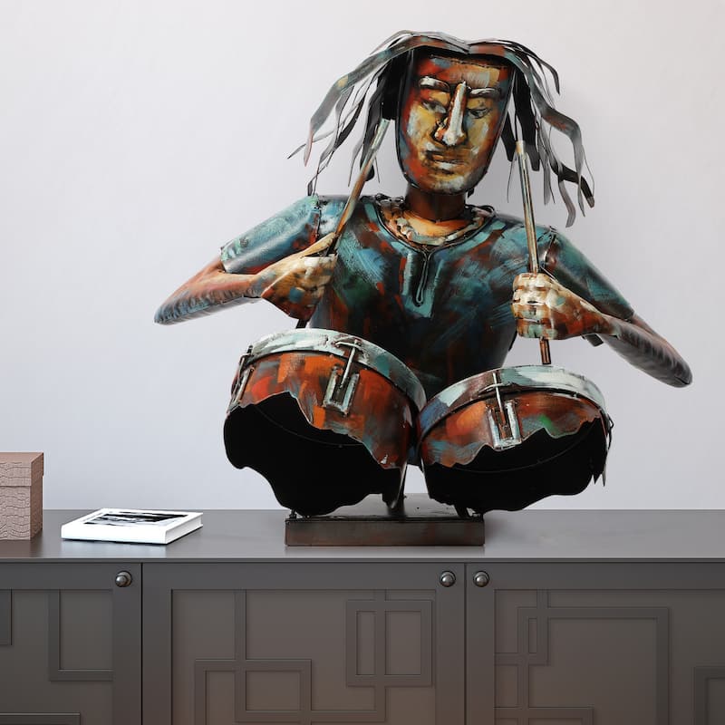 Iron Hand-Painted Colorful Art Sculpture - 28" x 25" x 20" inch