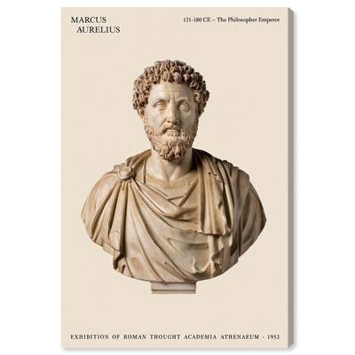 Philosopher Emperor's Gaze Canvas by Art Remedy, Gallery Wrapped