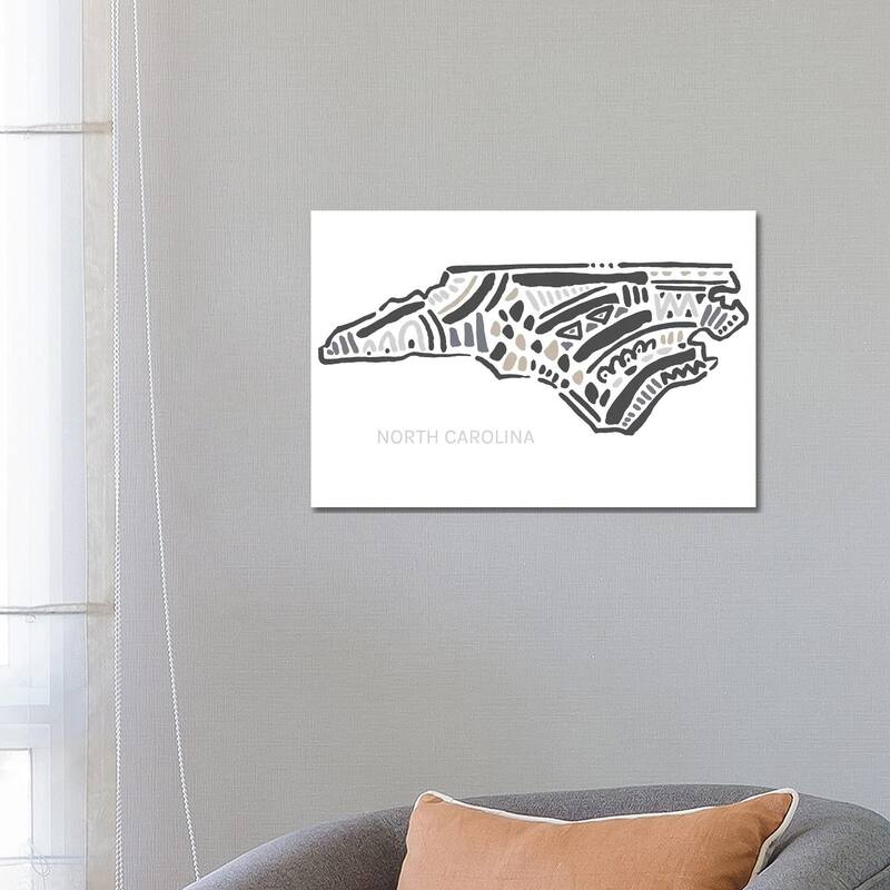 iCanvas "North Carolina" by Statement Goods Canvas Print - 18x26x1.5