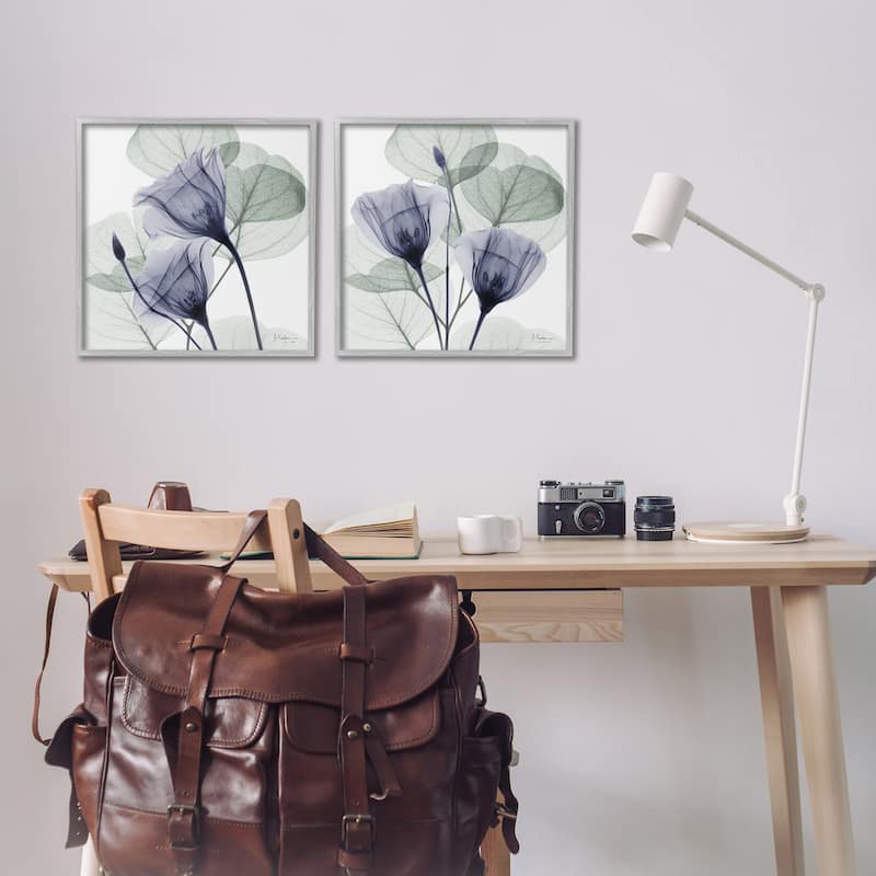 Stupell Fading Florals & Herbs Framed Giclee Art Design By Albert Koetsier (Set of 2)