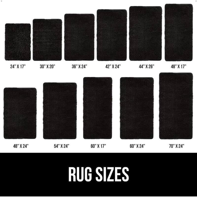 Thick Soft Absorbent Chenille, Rubber Backing