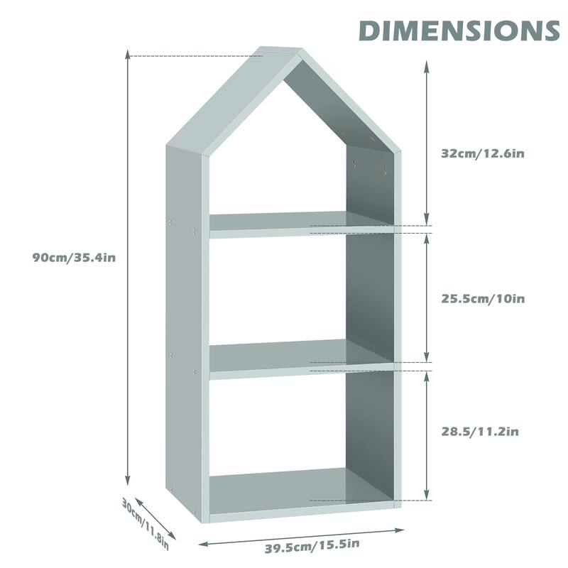 Tier Open Shelf Bookcase, Freestanding Shelves and Cube Organizer for Display