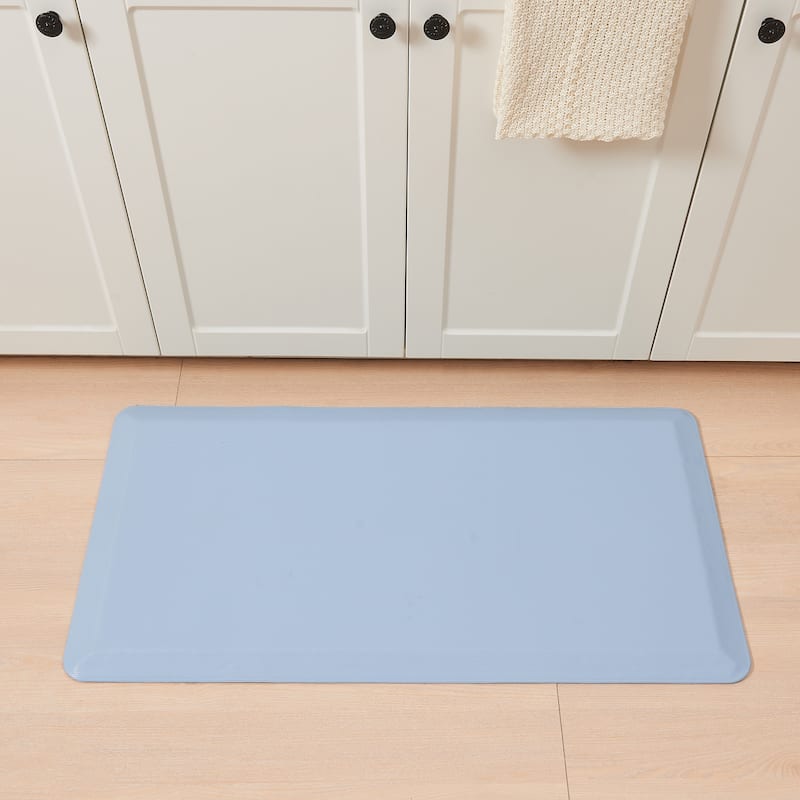 Linery & Co. Anti Fatigue Mat Comfortable Thick Padding for Kitchen or Office. - 20" x 39" - Light Blue