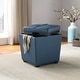 preview thumbnail 43 of 54, Rockford Storage Ottoman Slate Blue Faux Leather