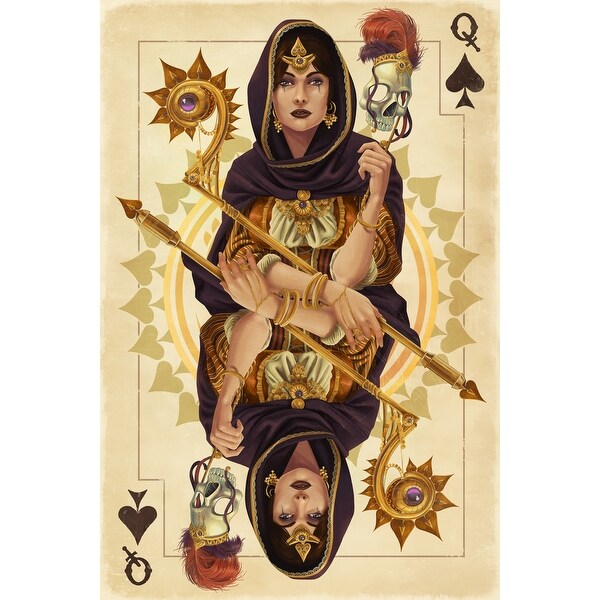 Queen of Spades - Playing Card - LP Artwork (Poker Playing Cards Deck)