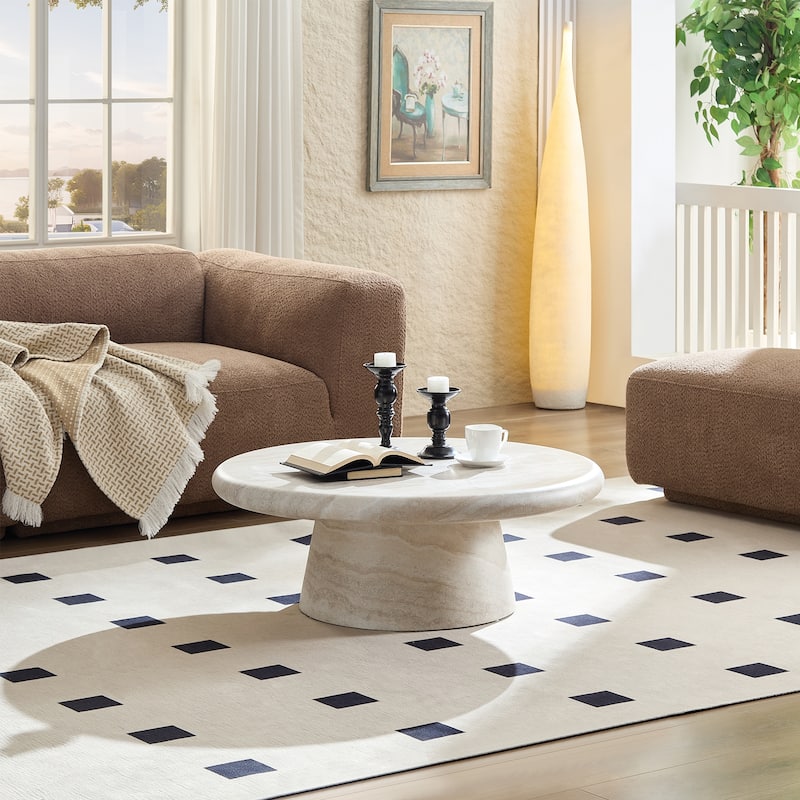 Elegant Modern Round Coffee Table, Ideal for Stylish Living Room Decor