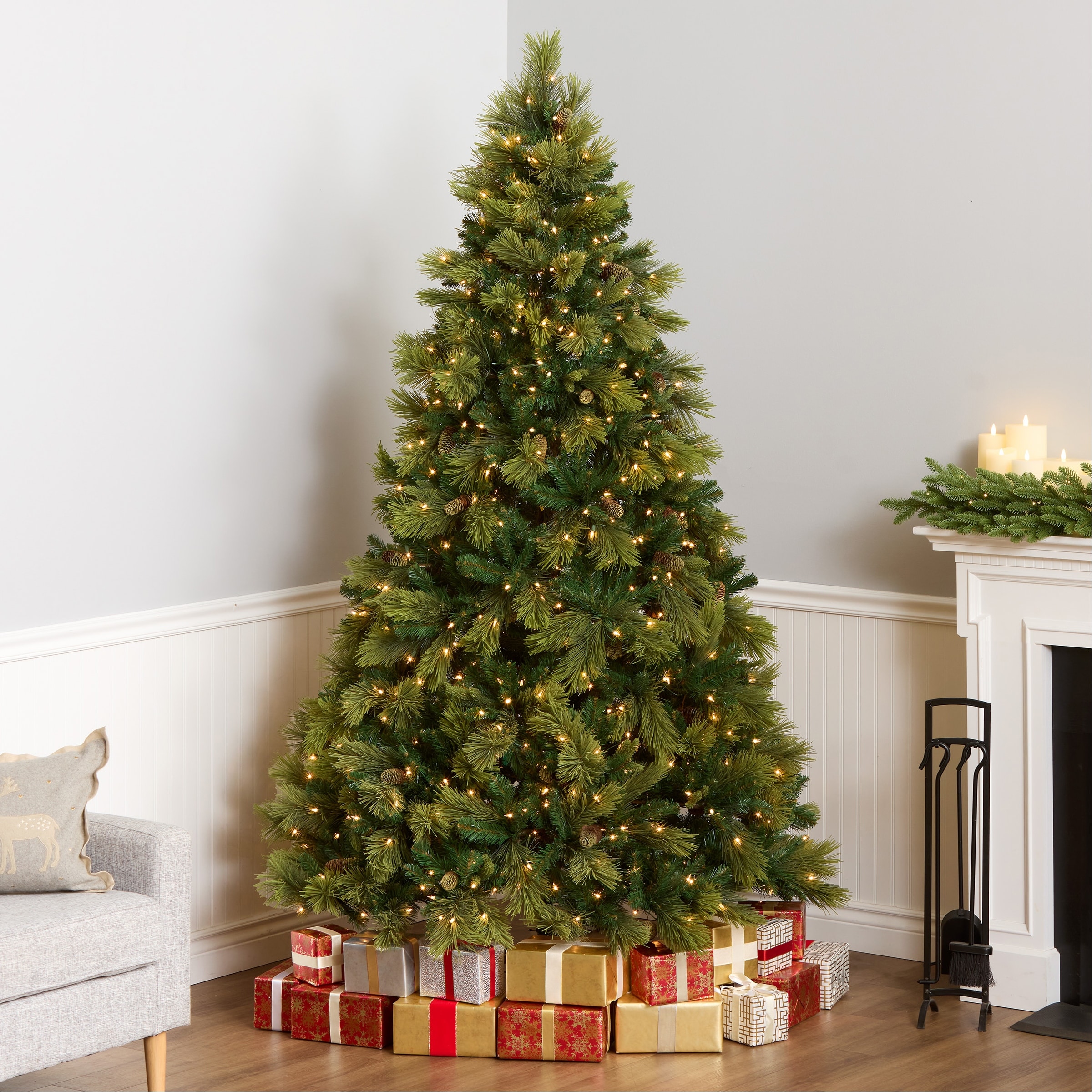 National Tree Company 7.5 ft. Pre-Lit Carolina Pine Christmas Tree - 7.5 Foot