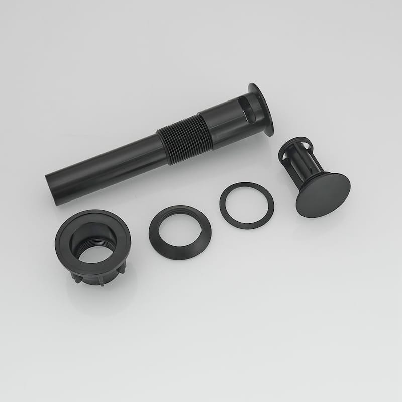 Single-handle Bathroom Sink Faucet with Drain and Deckplate