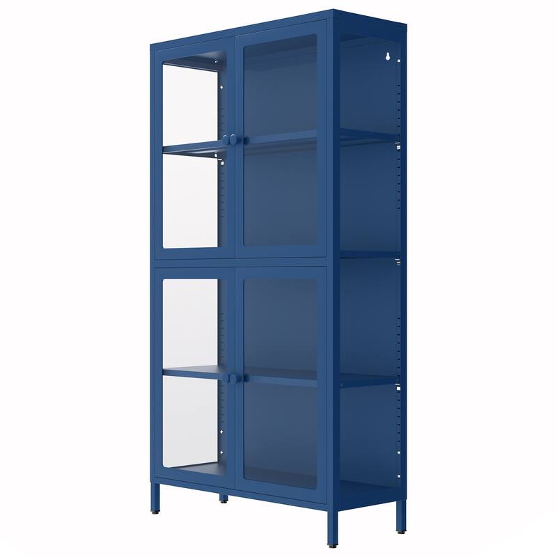 Four Glass Door Storage Cabinet