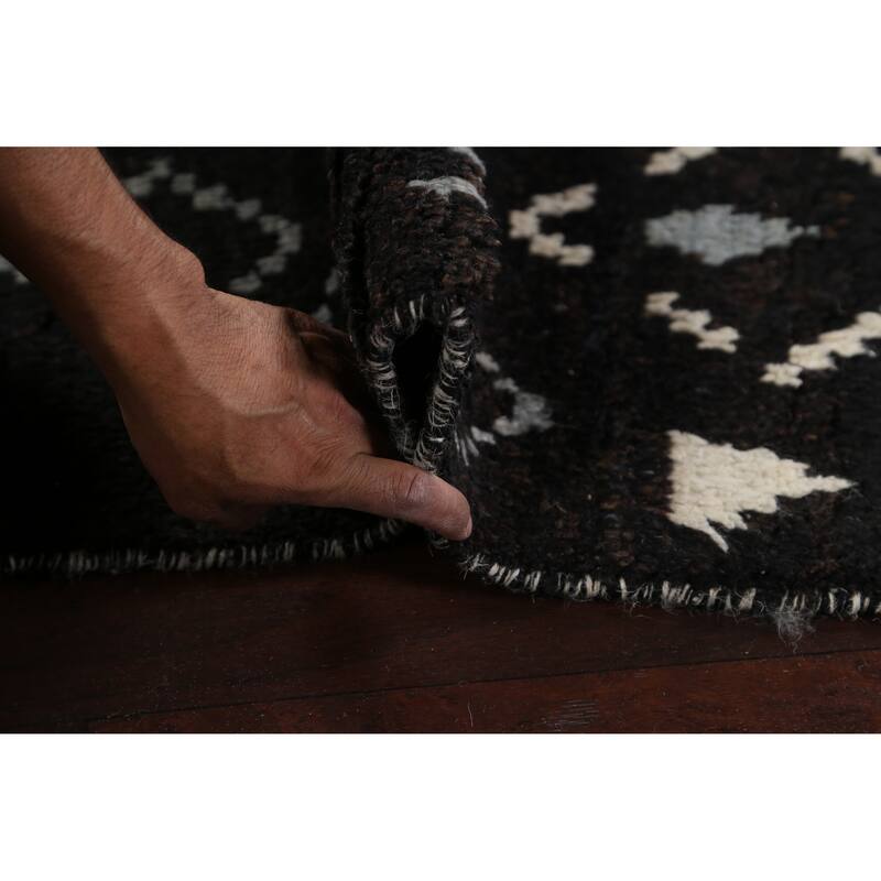 Vegetable Dye Modern Moroccan Berber Oriental Area Rug Wool Handmade - 4'6" x 6'11"