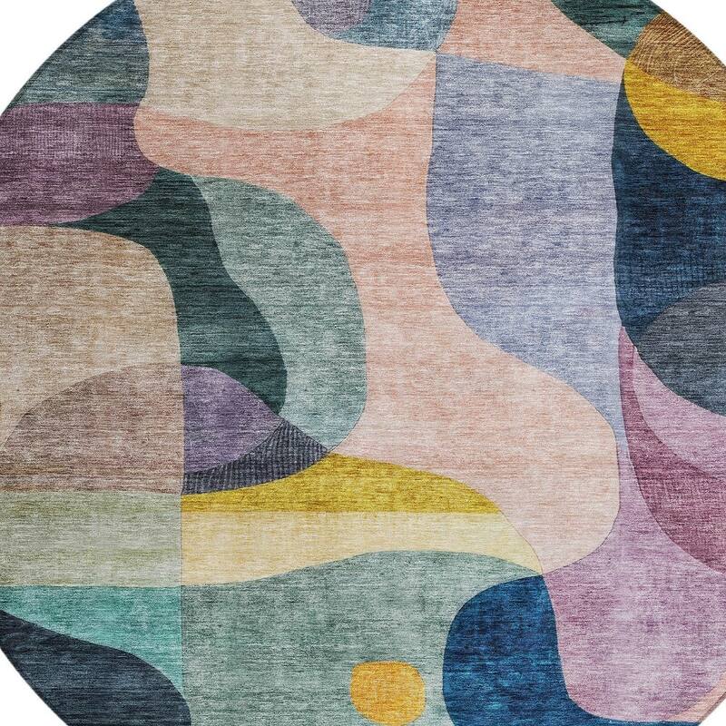HomeRoots Abstract Transitional Rectangle Outdoor Rug