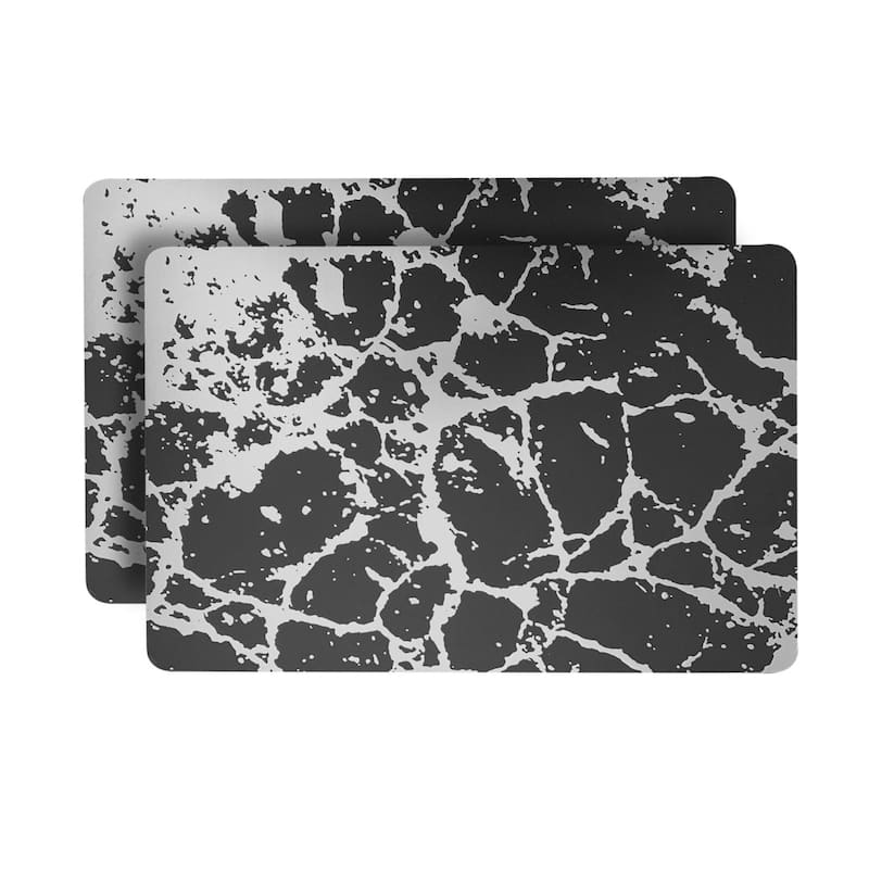 Dainty Home Marble Thick Cork Printed Rectangular Placemat Set