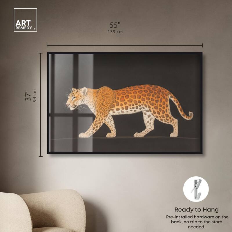 Golden Leopard Shadowbox by Art Remedy