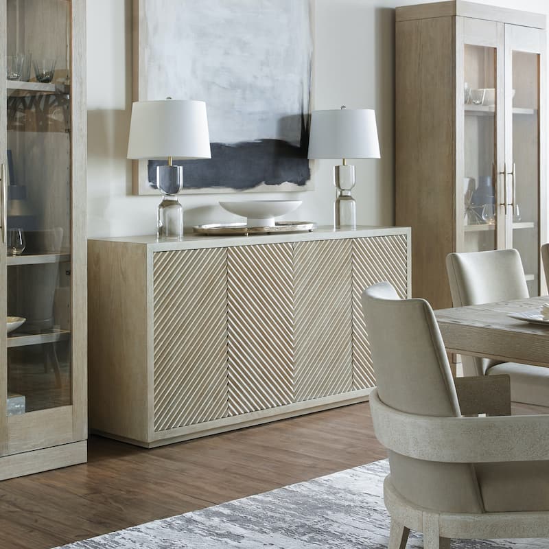 Hooker Furniture Cascade 72" Wide Modern Luxury Sideboard Buffet - Terrain Taupe