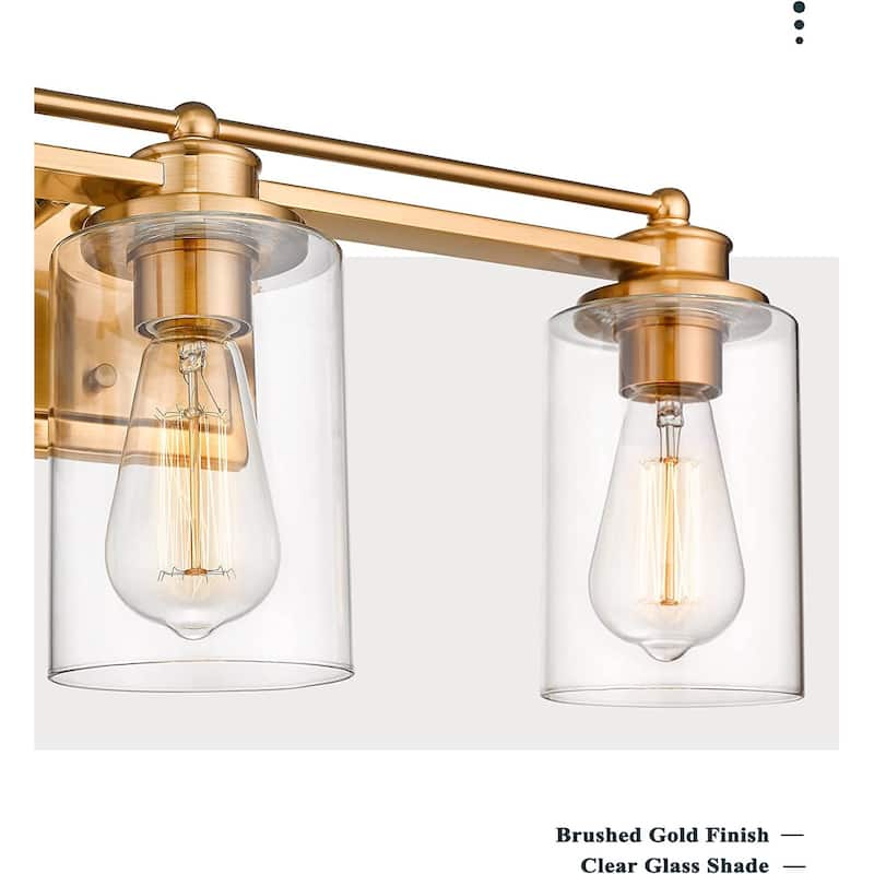 Bathroom Vanity Light,Wall Sconce Lamp Over Mirror with Clear Glass Shade