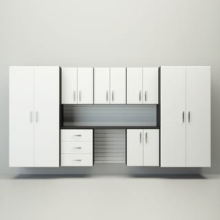 Flow Wall 8 Piece PVC Indoor Cabinet Deluxe Workstation