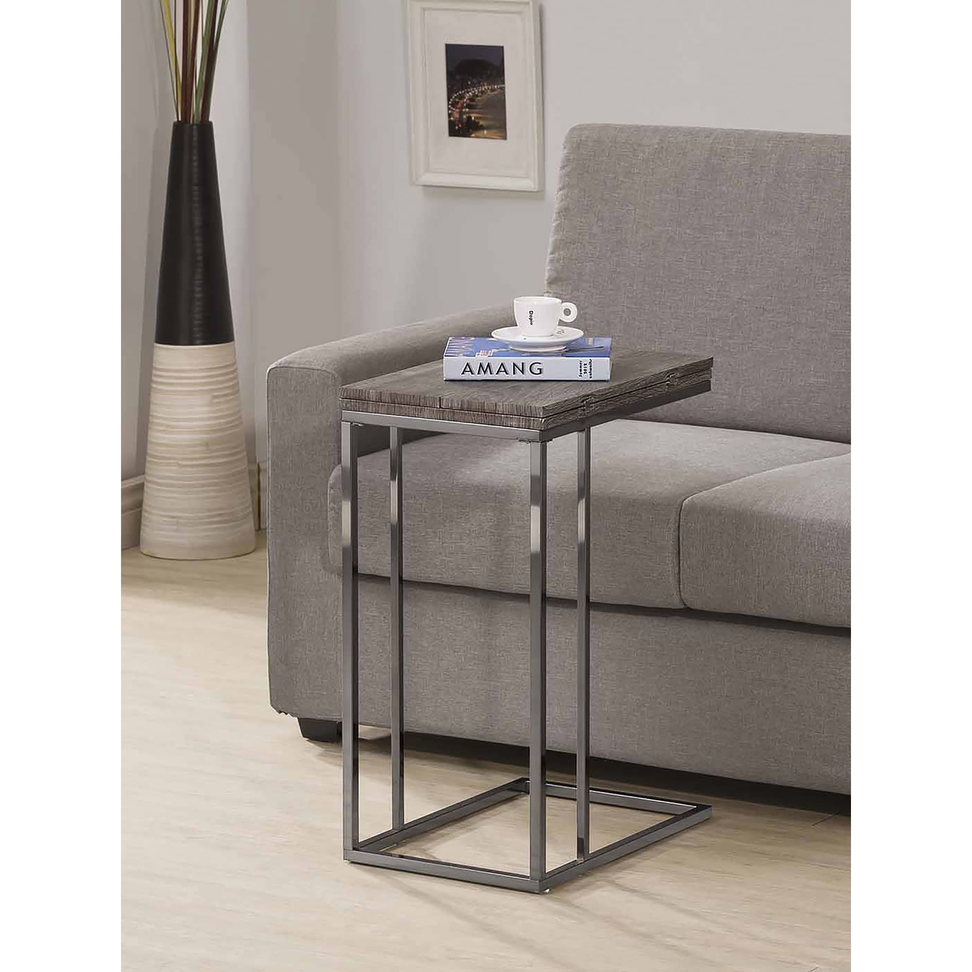 Mortimer Wood and Metal Snack Table