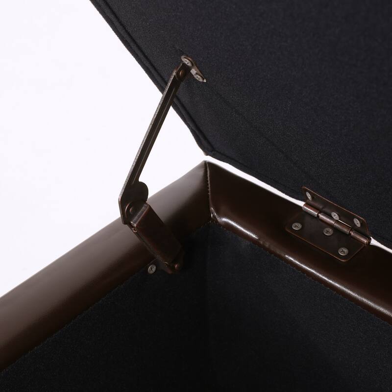 York Bonded Leather Storage Ottoman Bench by Christopher Knight Home