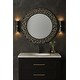 preview thumbnail 6 of 5, Varaluz Scribble 33-in Wall Mirror - Matte Black/Artifact