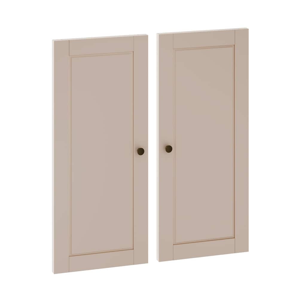 Palace Imports 100% Solid Wood Modular Kitchen Pantry Double Door Kit - Set of 2