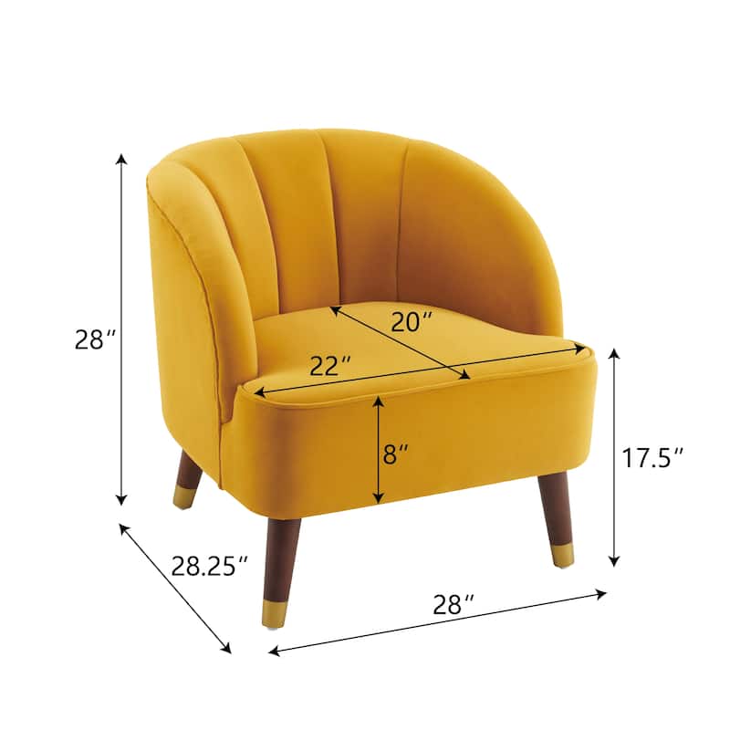 Roomfitters Modern Accent Chair with Wooden Legs, Upholstered Chairs, Stylish and Comfortable Design, for Living Room or Bedroom