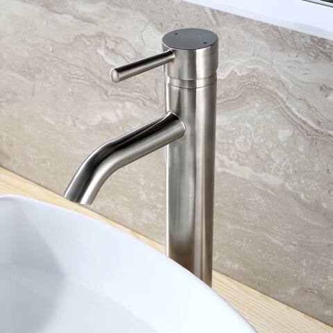 Luxier BSH03-T Single Handle 1-Hole Vessel Bathroom Faucet with Drain