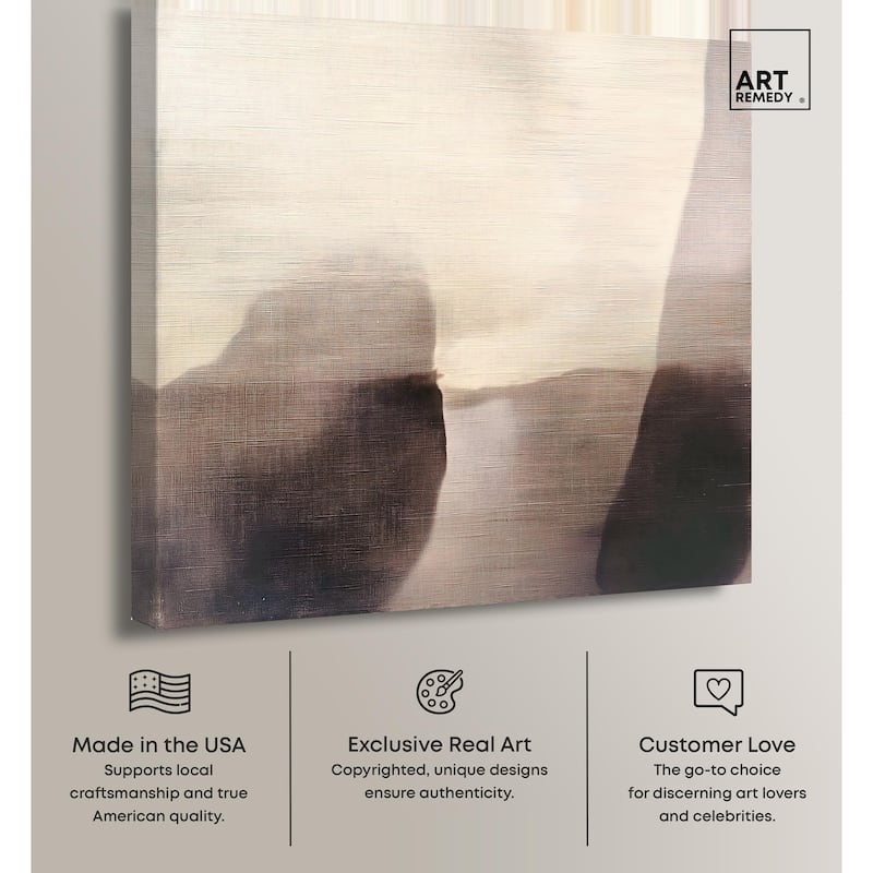Pale Taupe II Canvas by Art Remedy, Gallery Wrapped