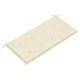 preview thumbnail 2 of 7, vidaXL Patio Bench with Cream Cushion 44.1" Solid Teak Wood - 44.1" x 21.7" x 37"