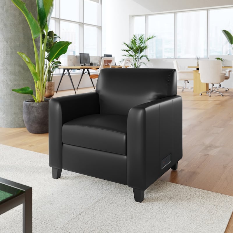 Upholstered Chair with Charging Station - 30"D x 31"W x 33.25"H