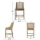 preview thumbnail 5 of 18, Christopher Knight Home Cataldo Fabric Upholstered Wood and Cane 25.5-Inch Counter Stools (Set of 2)