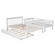 preview thumbnail 22 of 46, Twin-over-Full Bunk Bed with Twin size Trundle, Storage and Guard Rail for Bedroom, Dorm, for Adults