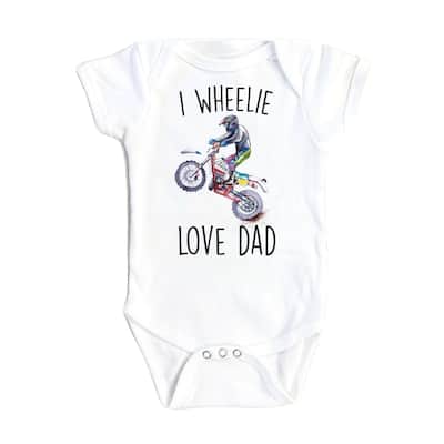 Dirt Bike Wheelie - Baby Boy Girl Clothes Infant Bodysuit Funny Cute Newborn