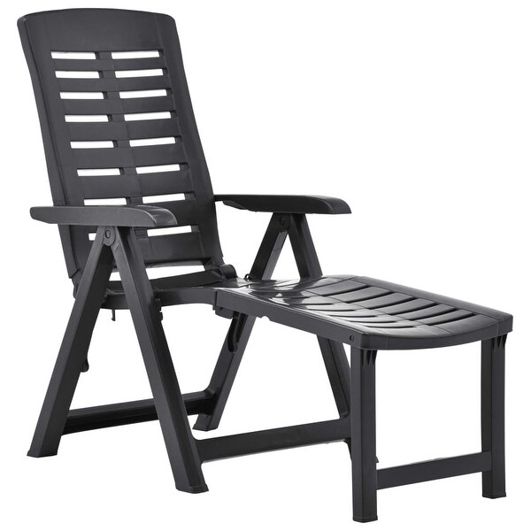 vidaXL Folding Sun Lounger Plastic Anthracite. Opens flyout.