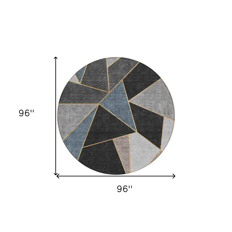 HomeRoots Geometric Transitional Rectangle Outdoor Rug
