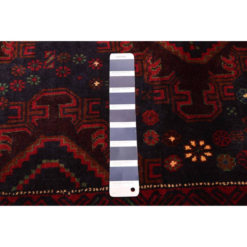 ECARPETGALLERY Hand-knotted Teimani Dark Navy Wool Rug - 3'8 x 6'1