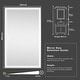 preview thumbnail 52 of 52, LED Bathroom Vanity Mirror Wall Mounted with Double Light Strip, 3-Color Dimmable, Anti-Fog, HD Tempered Glass, UL-Listed, ETL