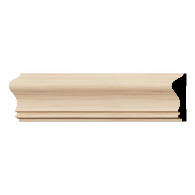 WM390 11/16-in D x 2-5/8-in W x 96-in L Americraft Solid Hardwood Stain Grade Chair Rail Moulding - Alder
