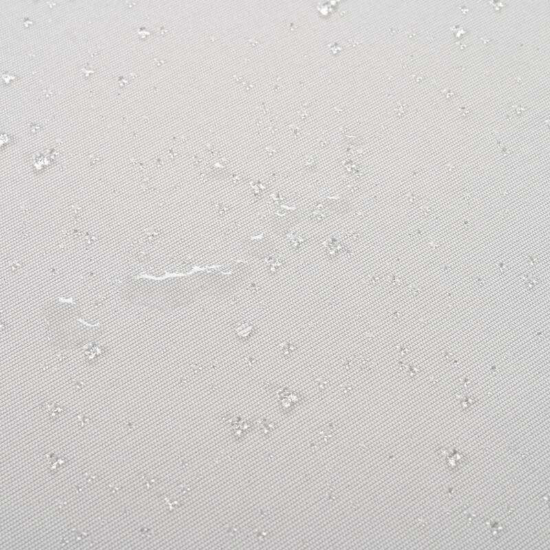 Acacia Wood Daybed with Rattan Arms Slat Paneling and Water Resistant Cushions