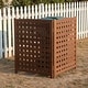 preview thumbnail 6 of 36, 3-Panel Outdoor Air Conditioner Fence Screen, Outside Wood Privacy Fence, 32" W x 38" H