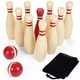 preview thumbnail 1 of 4, Wooden Lawn Bowling Set - 8.75" x 2.25"