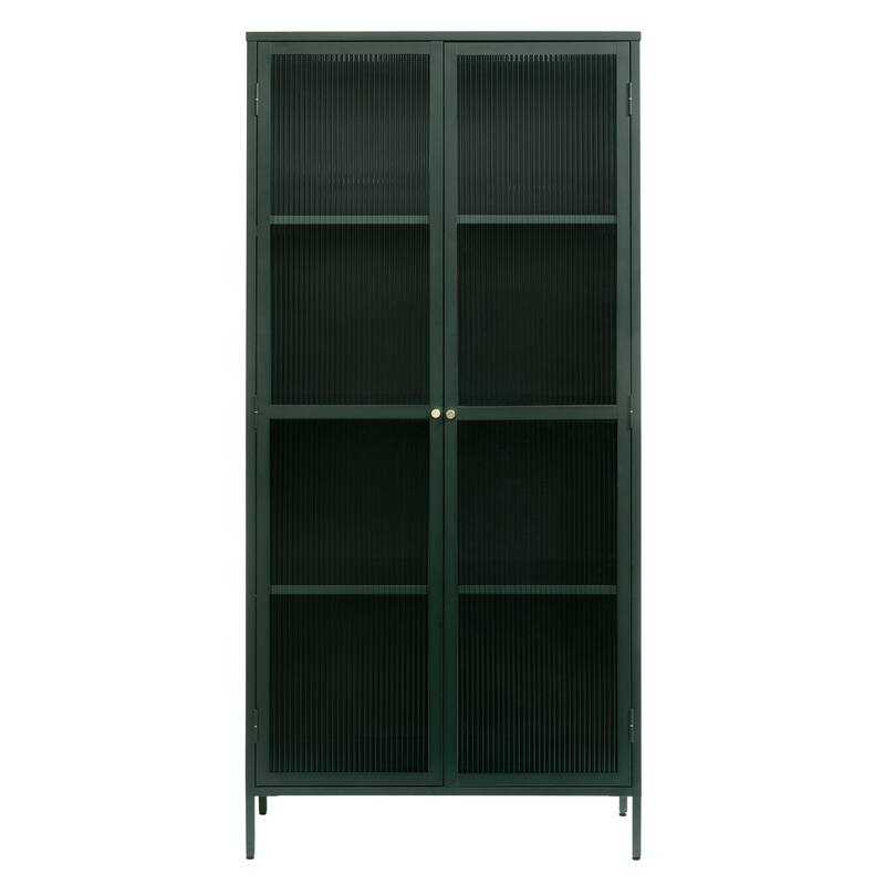 Rye Studio Brianne Metal & Glass 75" Display Cabinet