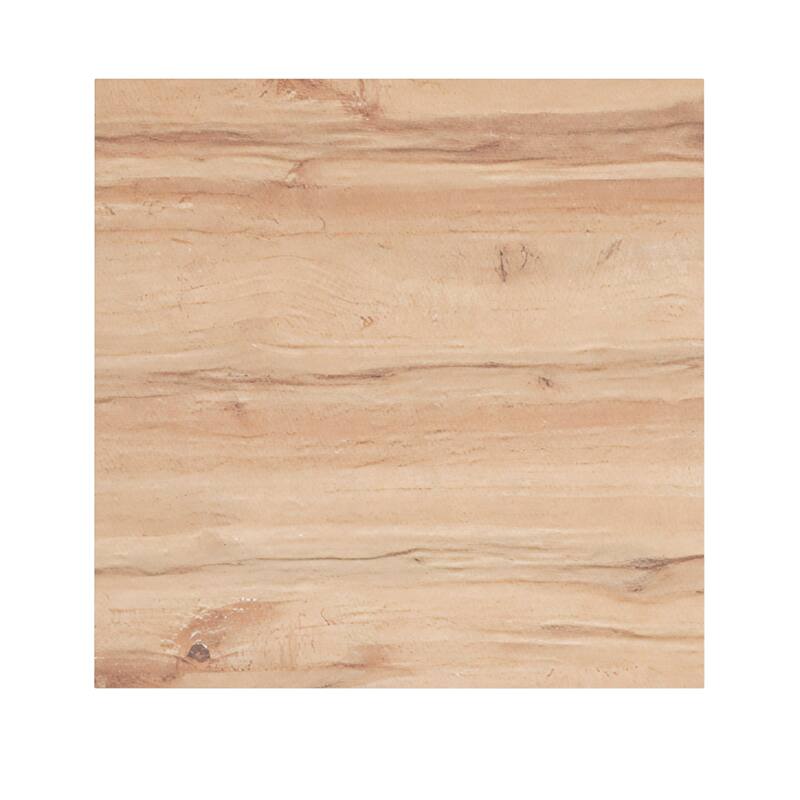 Modern MDF & Metal Accent Table - Natural & Black