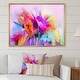 preview thumbnail 8 of 6, Designart "Abstract Paintbrush Spring Flower Bouquet XI" Traditional Floral Framed Canvas Art Print 12 in. wide x 20 in. high - Gold