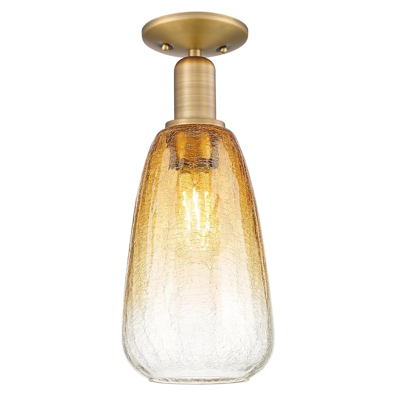 Innovations Lighting 716-1C-G480-6AM Brookhaven Almond 6" Wide - Brushed Brass