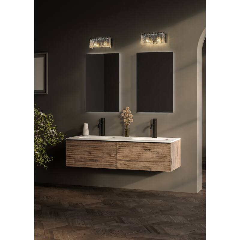 Z-Lite Glacier 2 Light Vanity - Matte Black