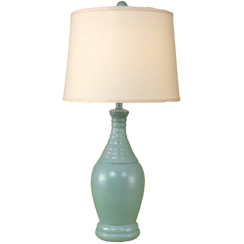 Casual Ribbed-Neck Teardrop Table Lamp
