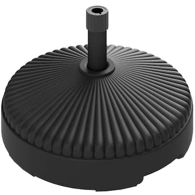 Outdoor Umbrella Base HDPE Patio Parasol Stand Fillable with Sand or Water - 21.7" x 11.8" H